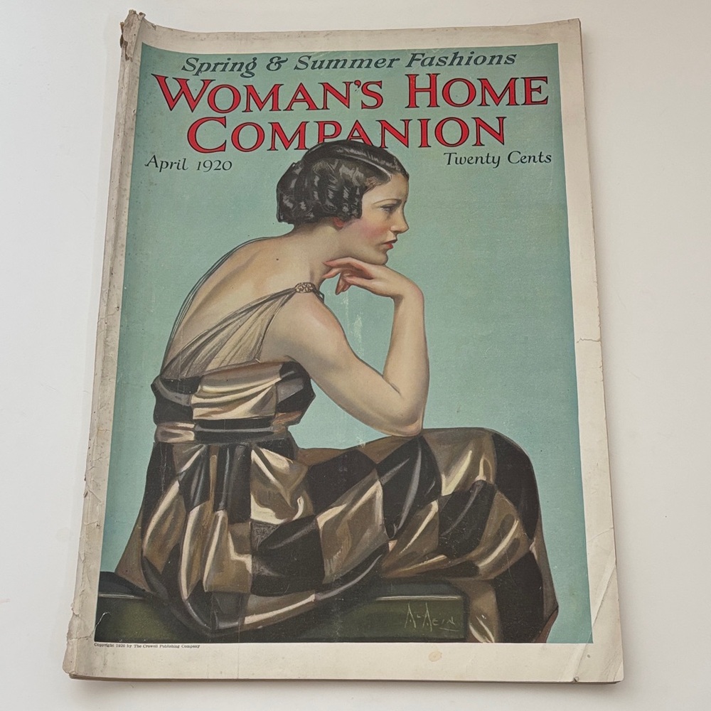Vintage 1920 Woman’s Home Companion‎ Ephemera Magazine Art Journal Paper Collect